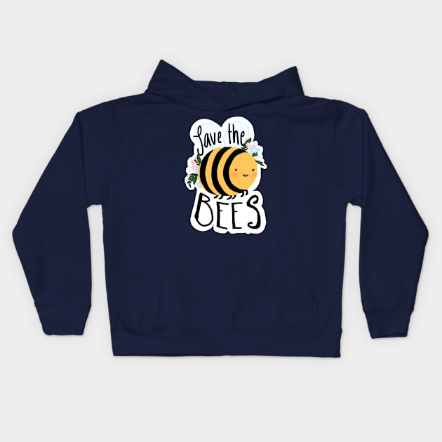 Save The Bees Kids Hoodie by Eimphee